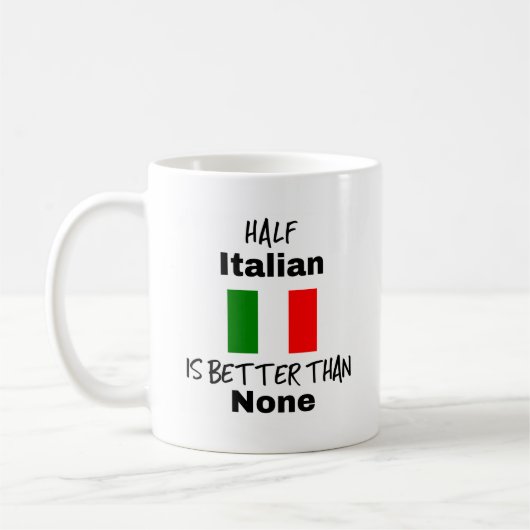 Funny Half Italiaanse Gift Mok (Links)