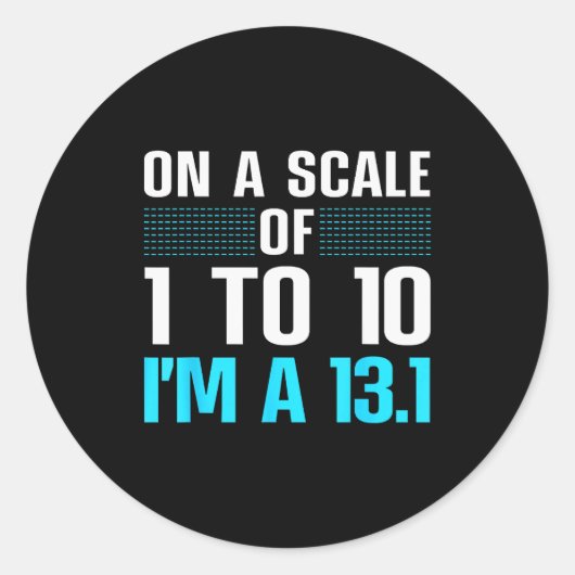 Funny Half Marathon Art For Men Women 13.1 Maratho Ronde Sticker (Voorkant)