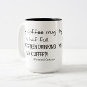 Funny Half volledige prijsopgave voor paranoïde Op Tweekleurige Koffiemok (Voorkant links)