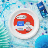 Funny Hallelujah Cartoon Christelijke kerk Picnic Papieren Bordje (Feest)