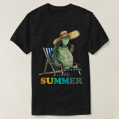 Funny Hallo Summer Turtle Summertime T-shirt (Design voorkant)