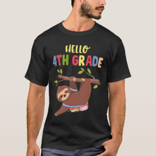 Funny Hallo vierde klas terug naar school T-shirt