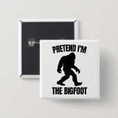 Funny Halloween 2020 - Ik ben de Bigfoot Vierkante Button 5,1 Cm (Voorkant /achterkant)