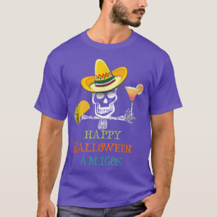 Funny Halloween Amigo's Skeleton Mexicaans Pet Tac T-shirt