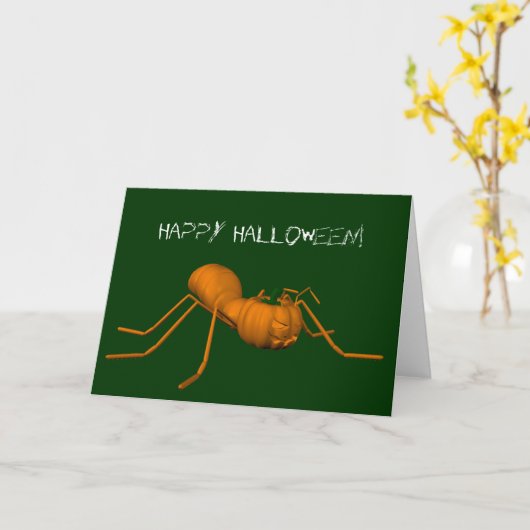 Funny Halloween Ant Kaart (Gele Bloem)