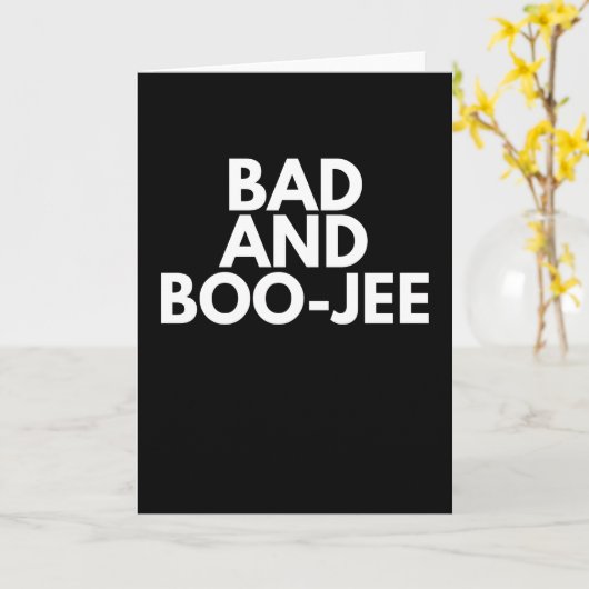 Funny Halloween - Bad and Boo-Jee Kaart (Gele Bloem)