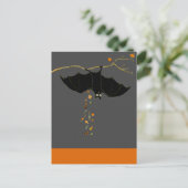Funny Halloween Bat Briefkaart (Staand voorkant)