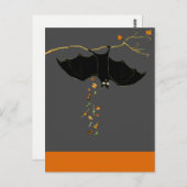 Funny Halloween Bat Briefkaart (Voorkant / Achterkant)