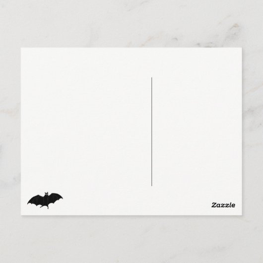 Funny Halloween Bat Briefkaart (Achterkant)