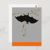 Funny Halloween Bat Briefkaart (Voorkant / Achterkant)