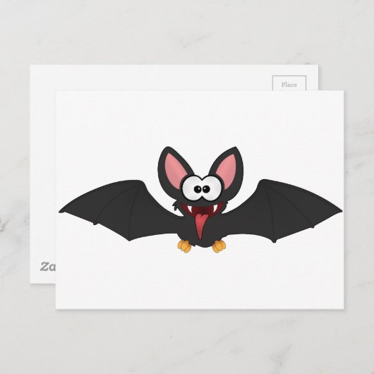 Funny Halloween Bat Briefkaart (Voorkant / Achterkant)