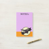 FUNNY HALLOWEEN BAT GRAPHIC POST-IT PAARSE NOTEPAD POST-IT® NOTES (Op bureau)