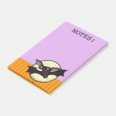 FUNNY HALLOWEEN BAT GRAPHIC POST-IT PAARSE NOTEPAD POST-IT® NOTES (Schuin)