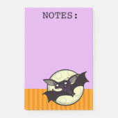 FUNNY HALLOWEEN BAT GRAPHIC POST-IT PAARSE NOTEPAD POST-IT® NOTES (Voorkant)
