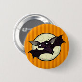 FUNNY HALLOWEEN BAT ROND BUTTON (Voorkant /achterkant)
