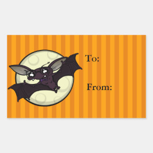 FUNNY HALLOWEEN BBT RECTANGLE GIFT STICKERS