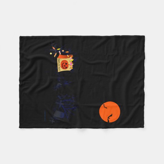 Funny Halloween Bigfoot Trick Or Treating - Bigfoo Fleece Deken (Voorkant (Horizontaal))