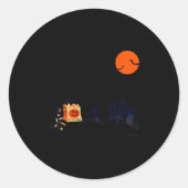 Funny Halloween Bigfoot Trick Or Treating - Bigfoo Ronde Sticker (Voorkant)