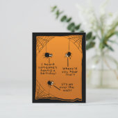 Funny Halloween Birthday Card Briefkaart (Staand voorkant)