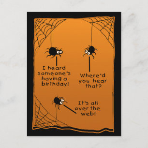 Funny Halloween Birthday Card Briefkaart