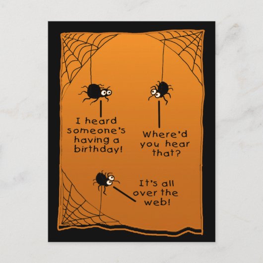 Funny Halloween Birthday Card Briefkaart (Voorkant)