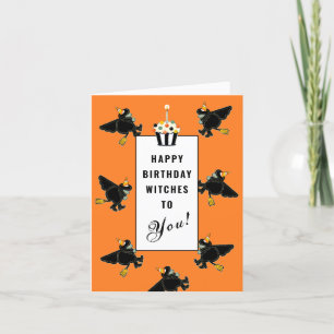 Funny Halloween Birthday Card Feestdagen Kaart