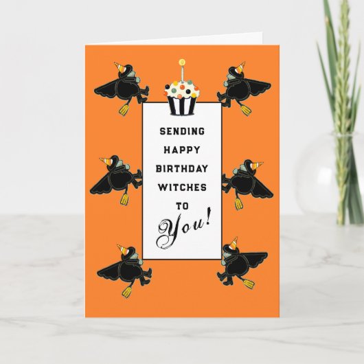 Funny Halloween Birthday Card Feestdagen Kaart (Voorkant)