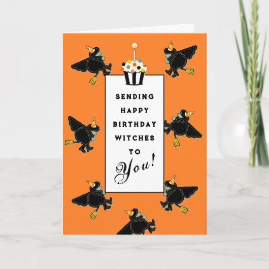 Funny Halloween Birthday Card Feestdagen Kaart (Voorkant)
