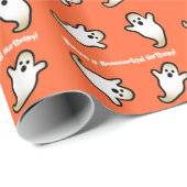 Funny Halloween Birthday Ghosts Cadeaupapier (Rol Hoek)