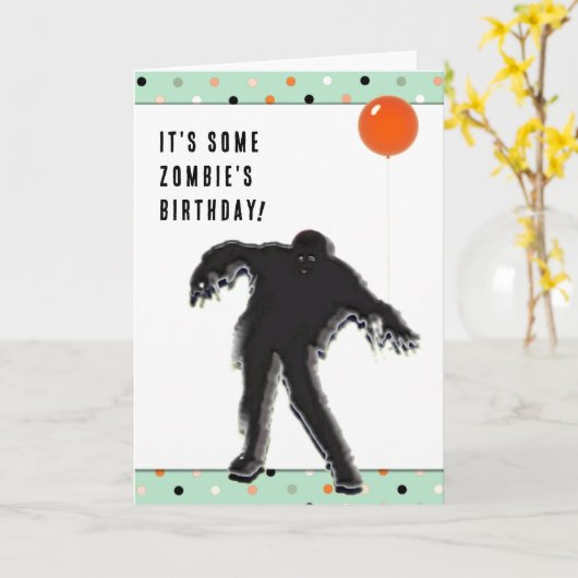 Funny Halloween Birthday Kaart (Gele Bloem)