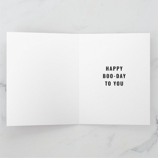 Funny Halloween Birthday Kaart (Binnen)