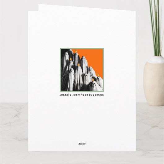 Funny Halloween Birthday Kaart (Achterkant)