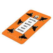 Funny Halloween Birthday Persoonlijke Kaart Magneet (Linkerzijde)