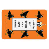 Funny Halloween Birthday Persoonlijke Kaart Magneet (Horizontaal)
