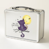 Funny Halloween Black Cat and Magical Moon (Achterkant)