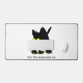 Funny Halloween Black Cat Arset Back Mask on Joke Bureaumat (Keyboard & Muis)