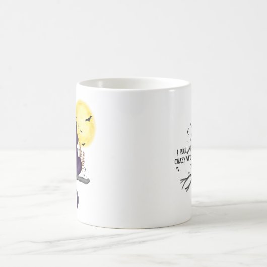 Funny Halloween Black Cat en Magical Moon Koffiemok (Center)