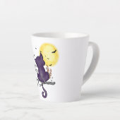 Funny Halloween Black Cat en Magical Moon Latte Mok (Rechterhoek)
