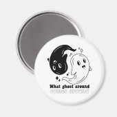 Funny Halloween Boo, wat er rond komt Magneet (Voorkant / Achterkant)