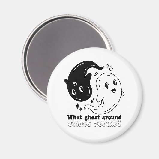 Funny Halloween Boo, wat er rond komt Magneet (Voorkant / Achterkant)