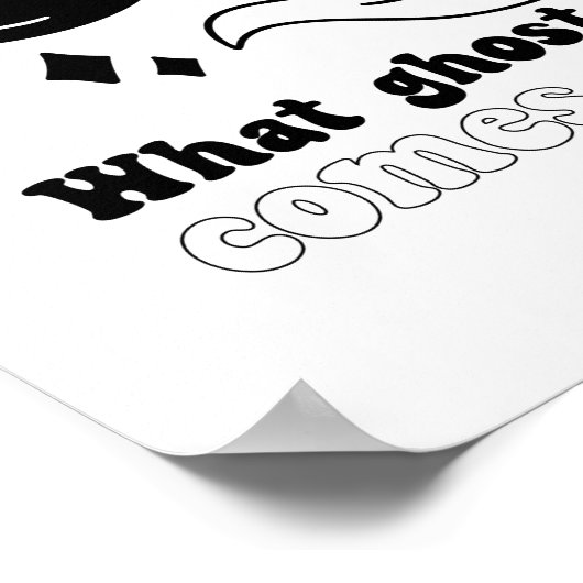 Funny Halloween Boo, wat er rond komt Poster (Hoek)