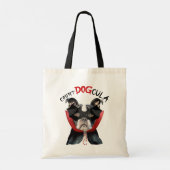 Funny Halloween Boston Terrier Dog Trick or treat Tote Bag (Achterkant)