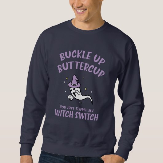 Funny Halloween breekt Buttercup witch-switch Trui (Voorkant)
