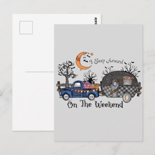 Funny Halloween Camping Briefkaart (Voorkant / Achterkant)