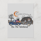 Funny Halloween Camping Briefkaart (Voorkant)