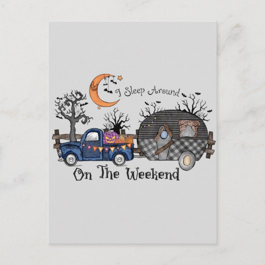 Funny Halloween Camping Briefkaart (Voorkant)