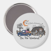 Funny Halloween Camping Magneet (Voorkant / Achterkant)