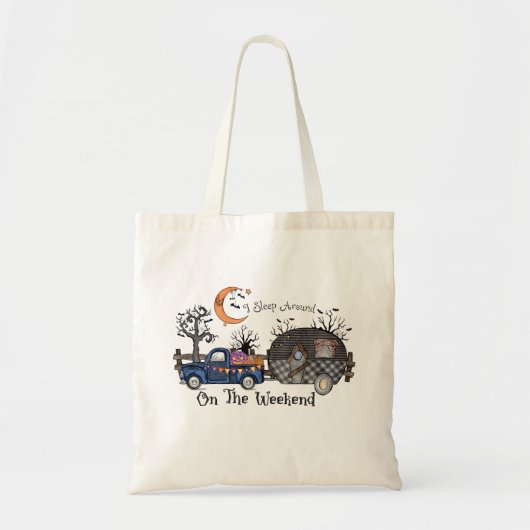 Funny Halloween Camping Tote Bag (Voorkant)