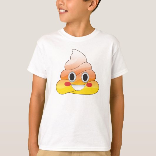 Funny Halloween Candy Corn Emoji Poop Shirt (Voorkant)