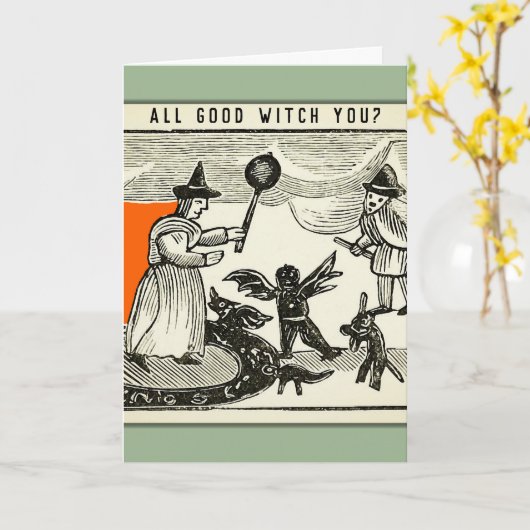 Funny Halloween Card Kaart (Gele Bloem)